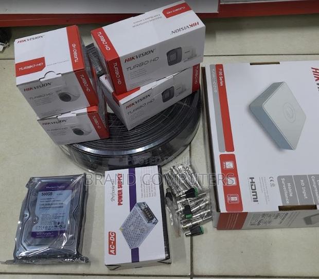 4 Channel CCTV Camera Set Up Package- Hikvision CCTV Security Camera - main view