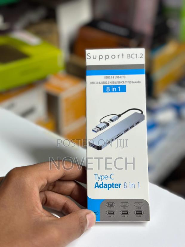 8-in-1 Usb Type-C Hub Docking Station With Audio Micro Sd Adapter - main view