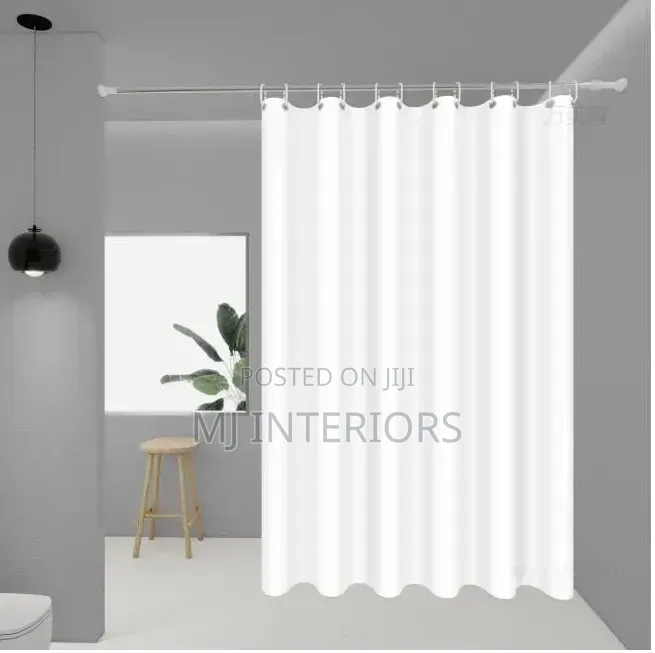 Plain White Shower Curtain