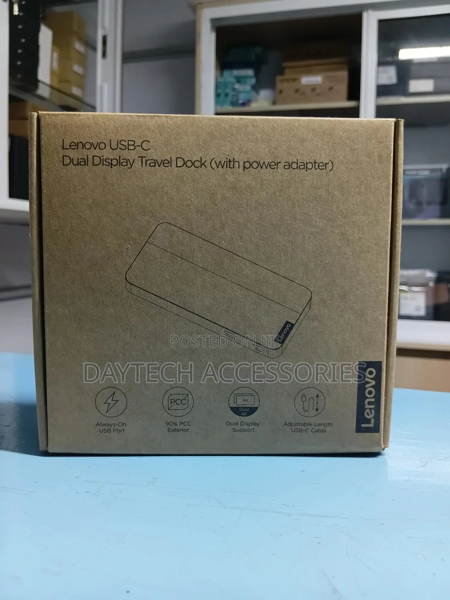 This Is a Lenovo Usb-C Dual Display Travel Dock With a Power Adapter.