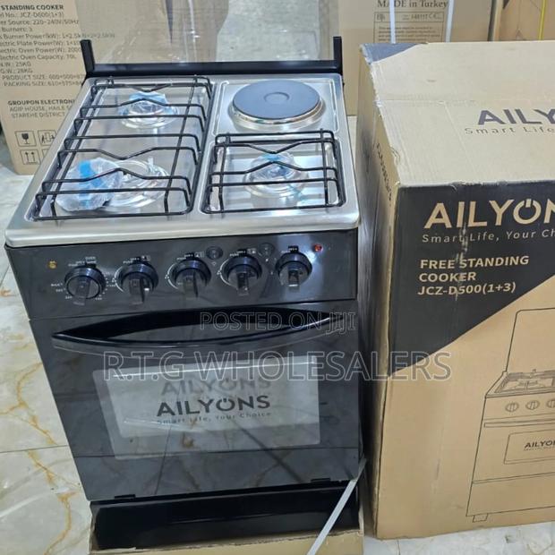 Ailyons 3 Gas 1 Electric Cooker 60×60 With Oven