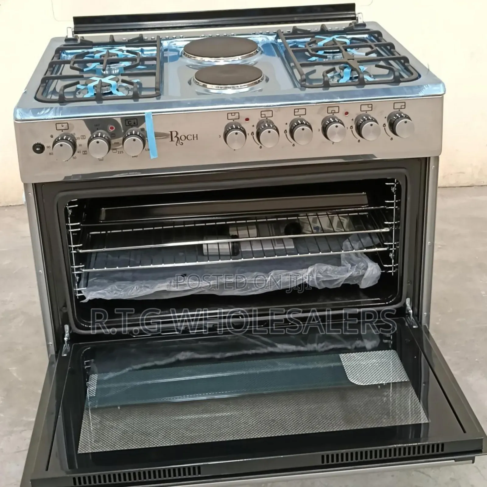 Roch 90x60 Gas Cooker Reck-9042-Ss 4g+2e Turkey