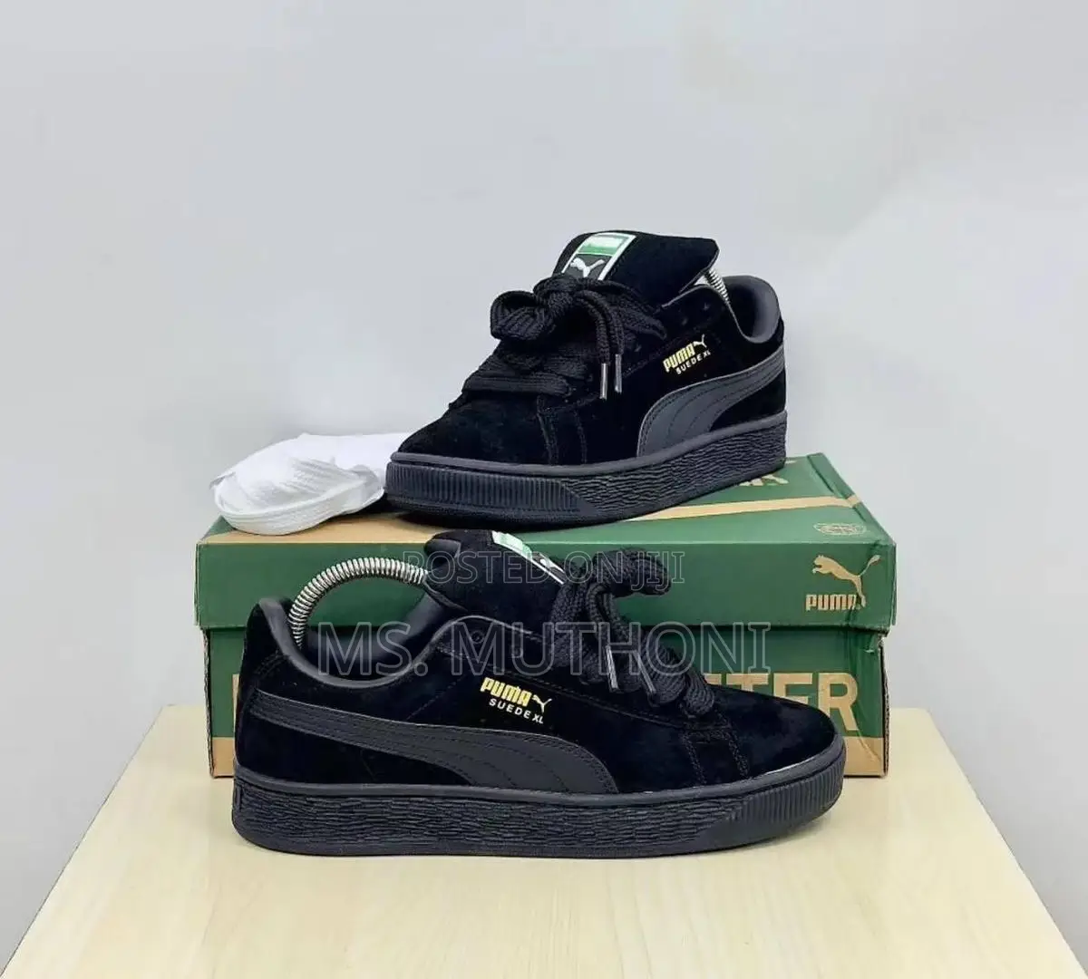 All Black Puma Suede Xl Sizes 38~45