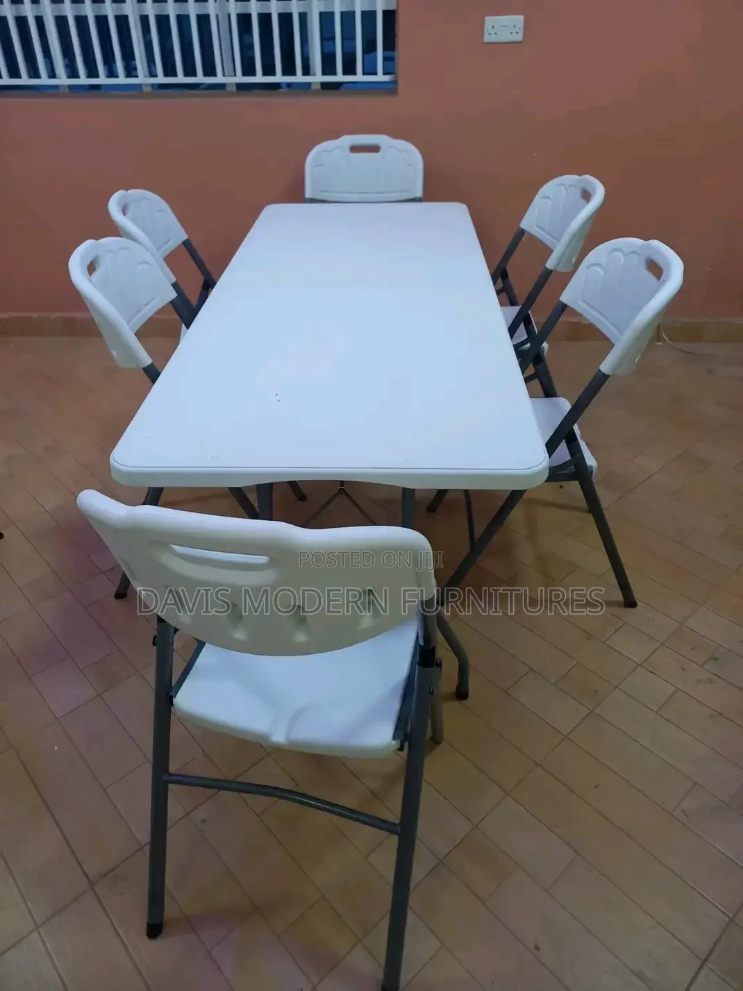 6-Seaters Folding Dining Set