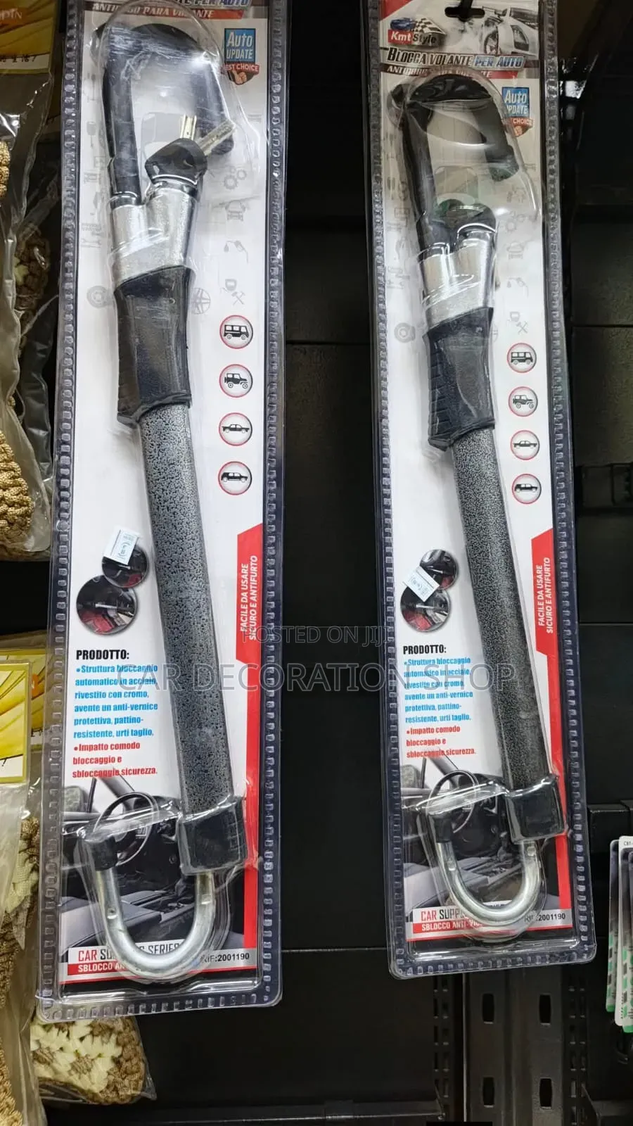 Antitheft Lock Designed 2 Secure Steering Wheel 2brake Or Clutch Pedal