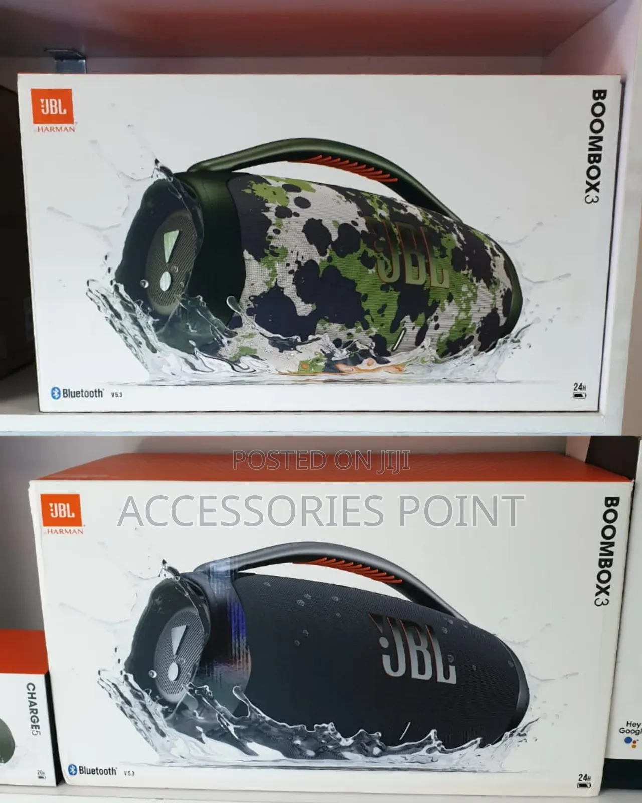 JBL Boombox 3 Original Bluetooth Speaker,Deep Bass,Waterproof,24h Play