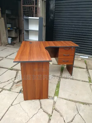 Brown Office Lshape Desk