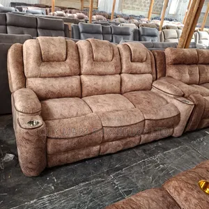 Plush-Lined Modern 3-Seater Semi-Recliner Sofas Offers 