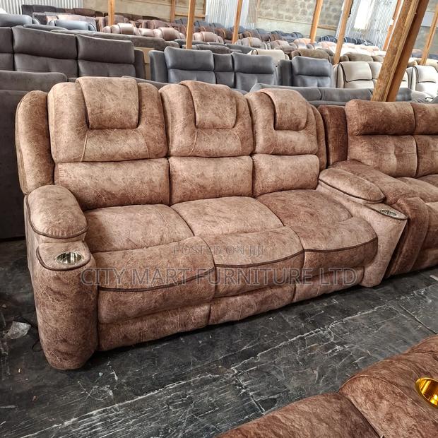 Plush-Lined Modern 3-Seater Semi-Recliner Sofas Offers 