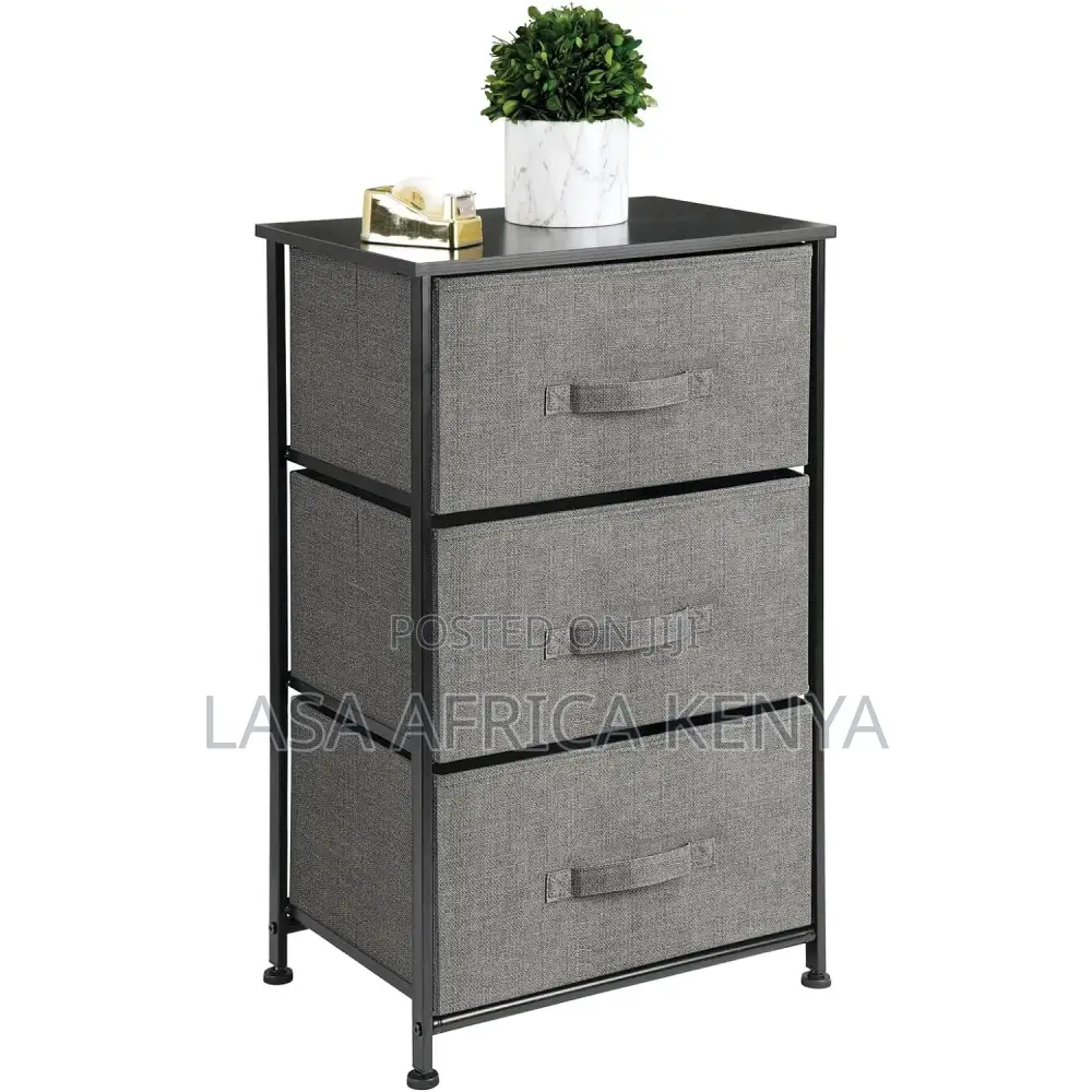 Lasa 3-Drawer Storage - Dark Grey