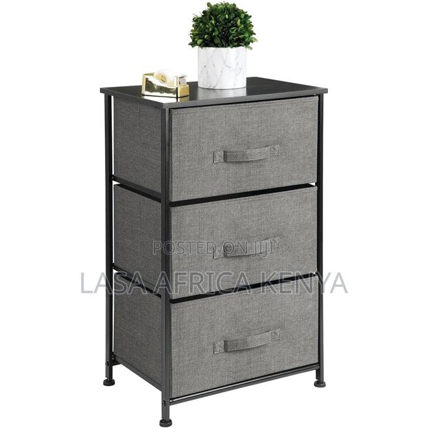 Lasa 3-Drawer Storage - Dark Grey