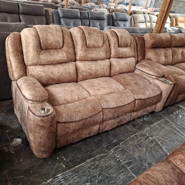 Cushioned Modern 3-Seater Semi-Recliner Sofas Offers 