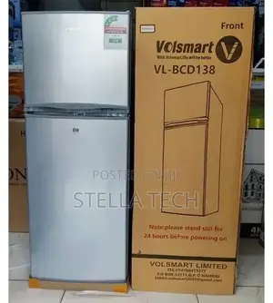 Silver Volsmart 138litres Double Door Refrigerator
