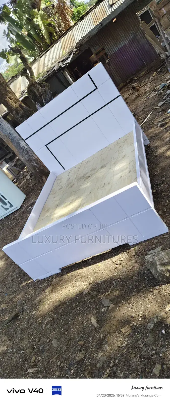 White King Size Bed 5 by 6