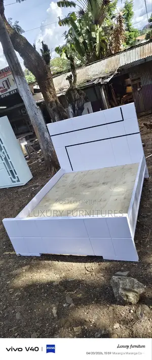 White King Size Bed 5 by 6