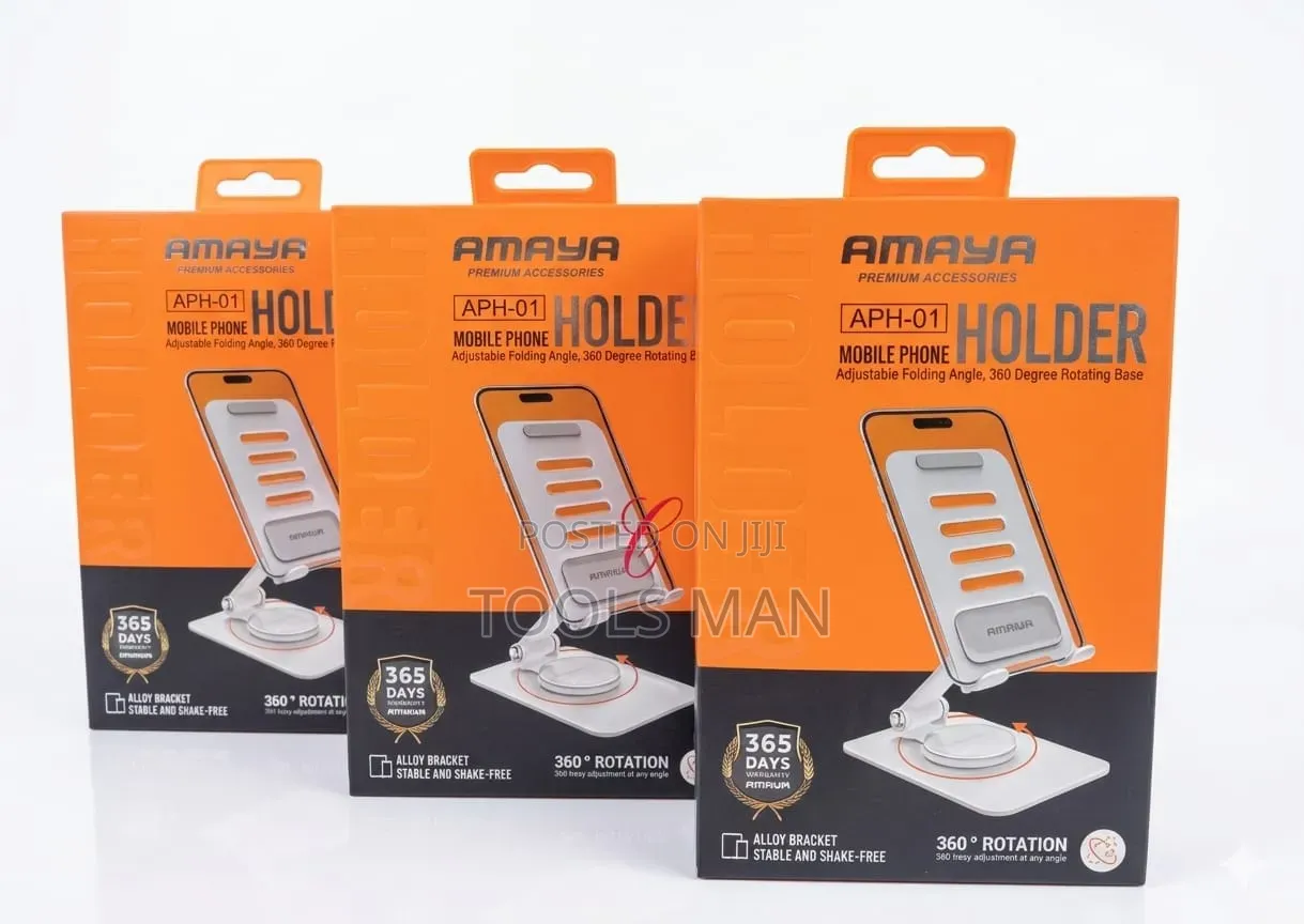Amaya Aph-01 Metal Adjustable 360 Rotation Folding Phone Stand.