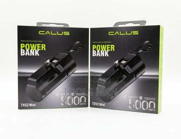 Calus Tx52 Mini 5000mah Portable Power Bank Type-C Built-in Charger.