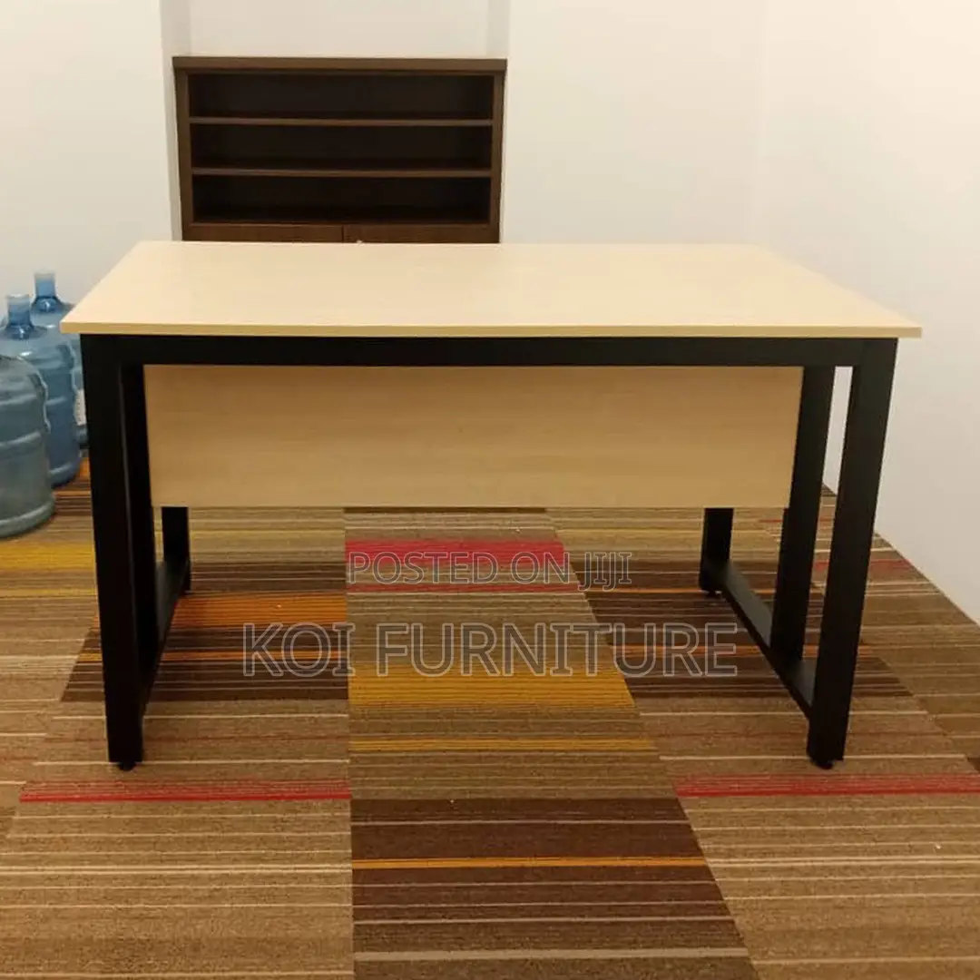 Office Desk : 1.2m Multipurpose Office Table -Sturdy Metallic Stands