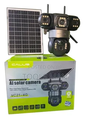 Calus Vc21-4g Triple Lens Ai Solar Powered Security Camera - 4g Sim.