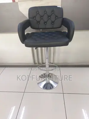 Bar Stool : Modern Black Brayden Adjustable Bar Stool