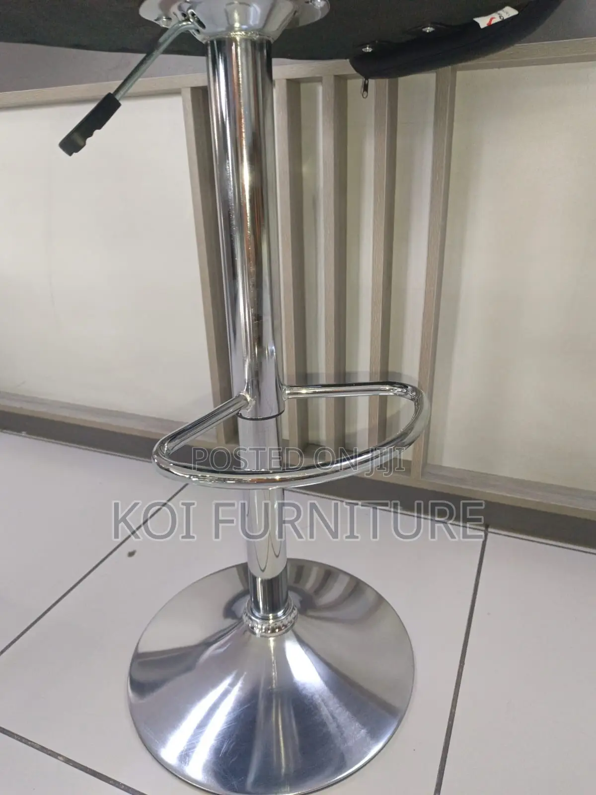Bar Stool : Modern Black Brayden Adjustable Bar Stool
