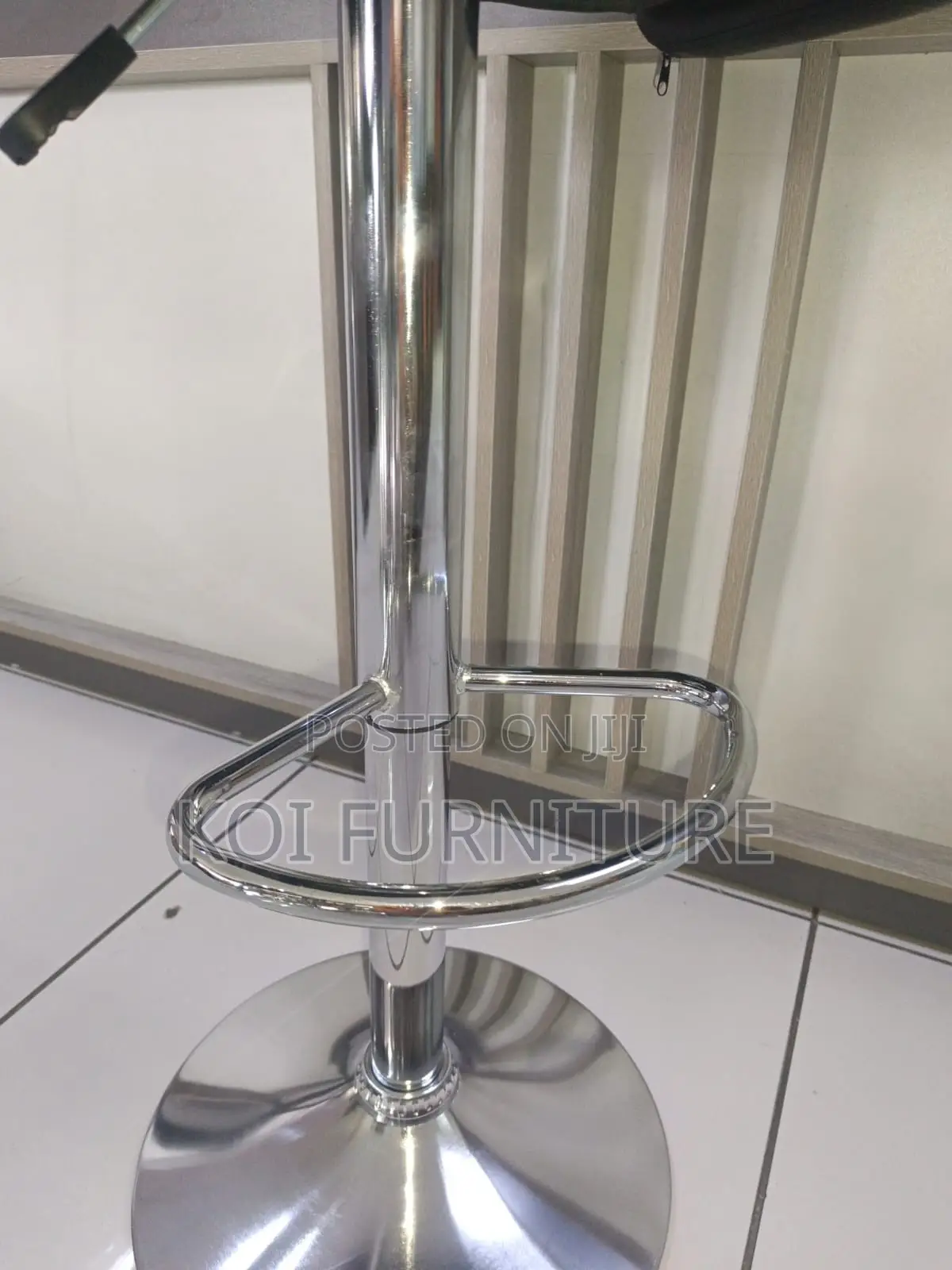 Bar Stool : Modern Black Brayden Adjustable Bar Stool
