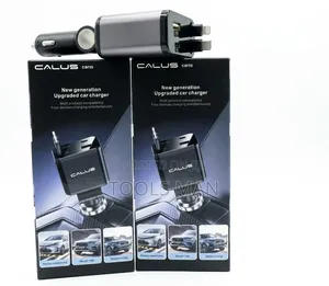 Calus Car05 4-in-1 Fast Car Charger With Built-in Cables.