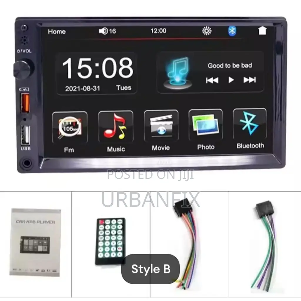 7 Inch Touch Screen Car Mp5 Player With Bluetooth, Remote, Mirror Link