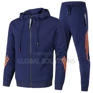 Reborn Hoodie and Joggers Set With White Side Stripes Tracksuits