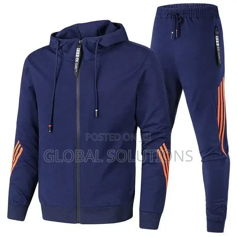 Reborn Hoodie and Joggers Set With White Side Stripes Tracksuits