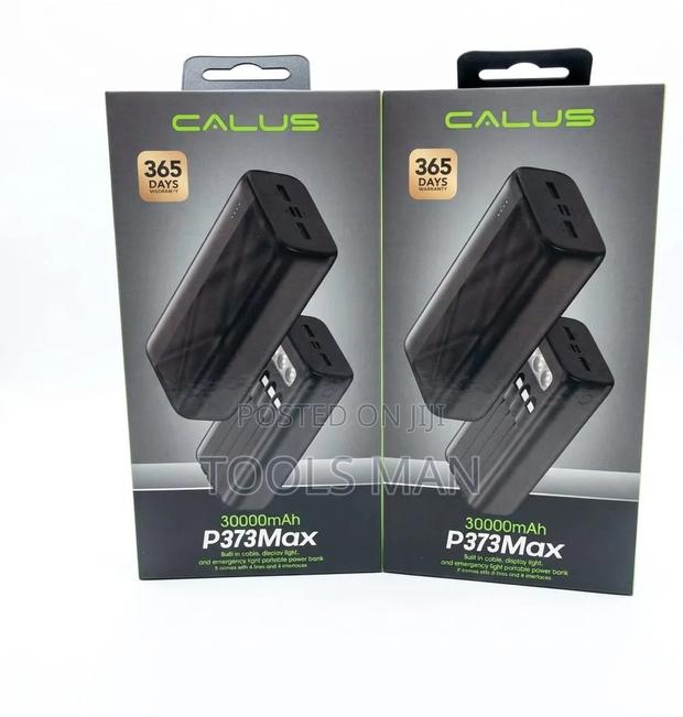 Calus P373max 30000mah Power Bank With Built-in 4 Cables Flashlight.