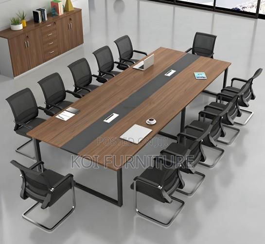 Office Table : 2.4m by 1.2m Modern Wooden Boardroom Table - thumbnail 2