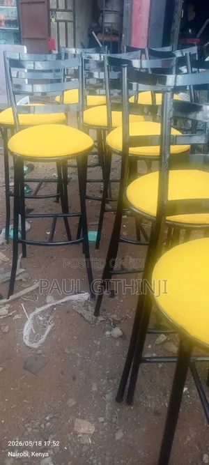 Yellow High Flat Chairs