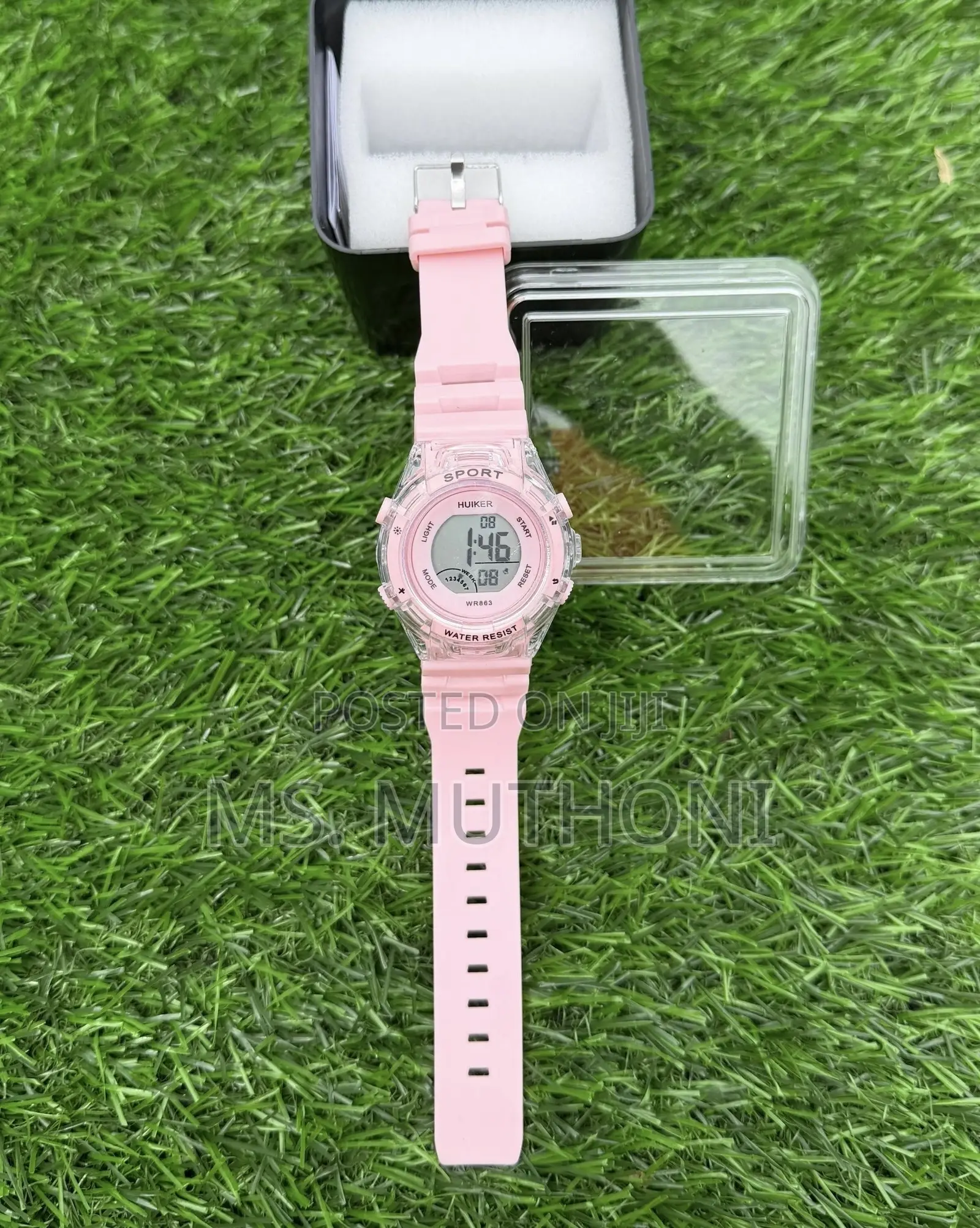 New Student’S Huiker Wr9841 Digital Sports Watch With a Rubber Band.