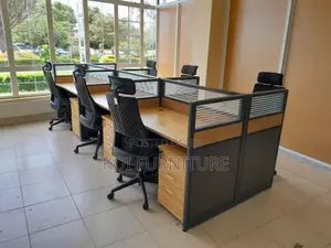 Office Desk : B90 6-person Modular Office Workstation