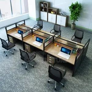 Office Desk : B90 6-person Modular Office Workstation