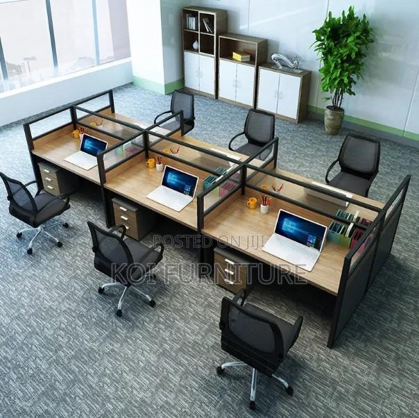Office Desk : B90 6-person Modular Office Workstation - thumbnail 3