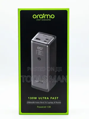 Oraimo Powerjet 130 - 27600mah 130w Fast Charging Laptop Power Bank.