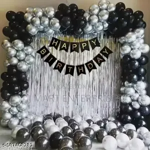 Silver Balloon Garland