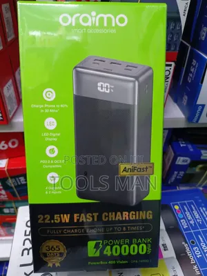 Oraimo 40000mah 22.5w Fast Charge Power Bank - Powerbox 400 Vision.