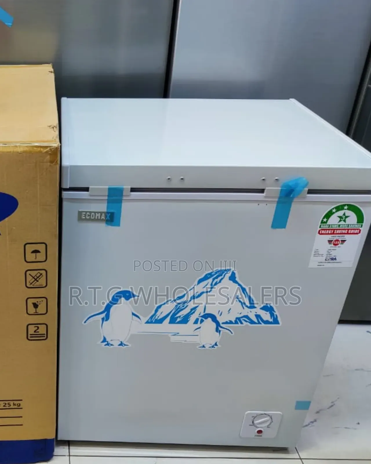 Ecomax Deep Freezer 119l With Free Fridge Guard
