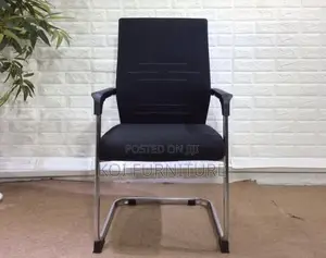 Office Chair : Black Shadow Line S Type Visitor Chair