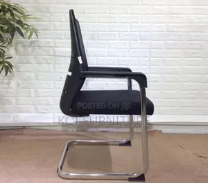 Office Chair : Black Shadow Line S Type Visitor Chair