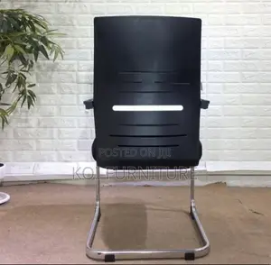 Office Chair : Black Shadow Line S Type Visitor Chair