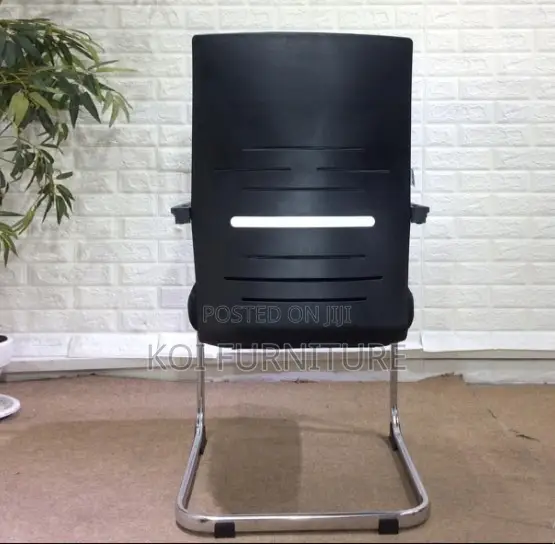 Office Chair : Black Shadow Line S Type Visitor Chair