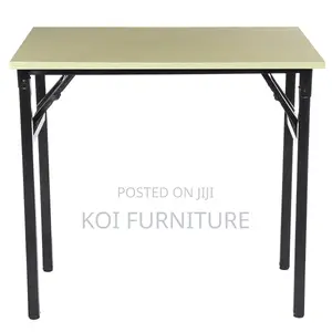 Office Desk : Novashion Folding Desk With a Light Wood-Tone Tabletop