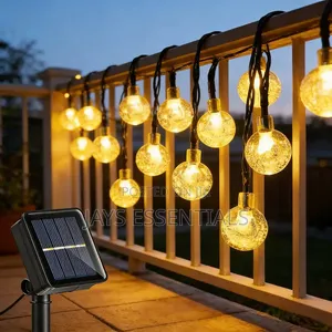 12 Metres Solar Festoon Outdoor Lights (With 20 Bulbs)