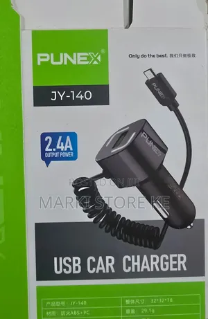 Punex 2.4a Usb Car Charger (Micro/Type C Charging Port)