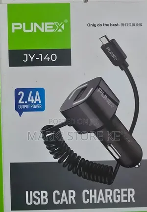 Punex 2.4a Usb Car Charger (Micro/Type C Charging Port)