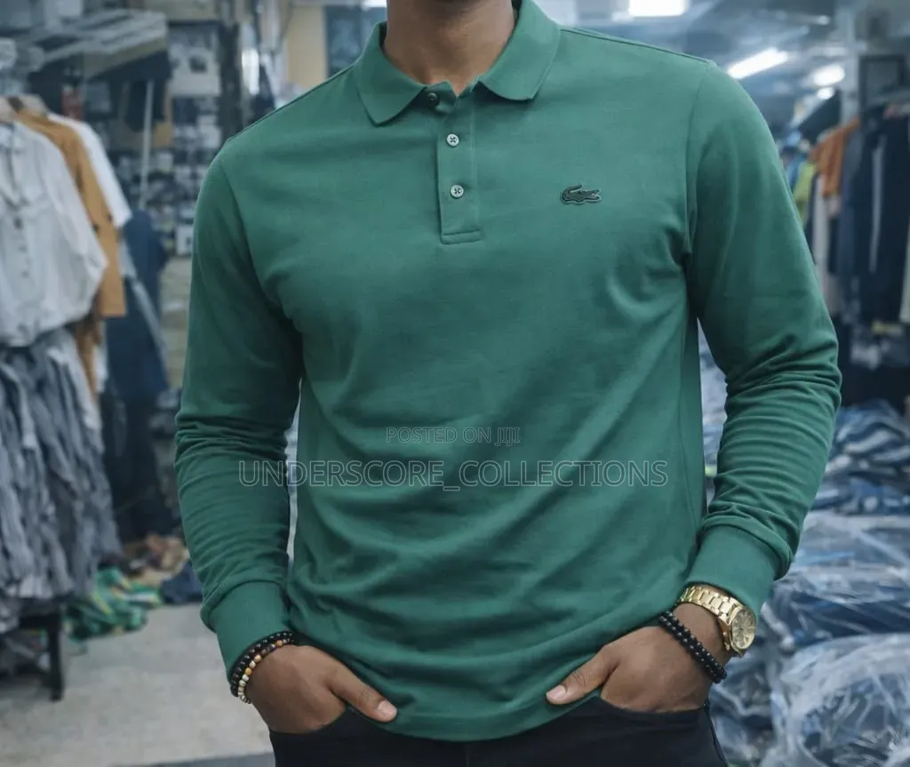 Men Longsleeved T-Shirt With Collar